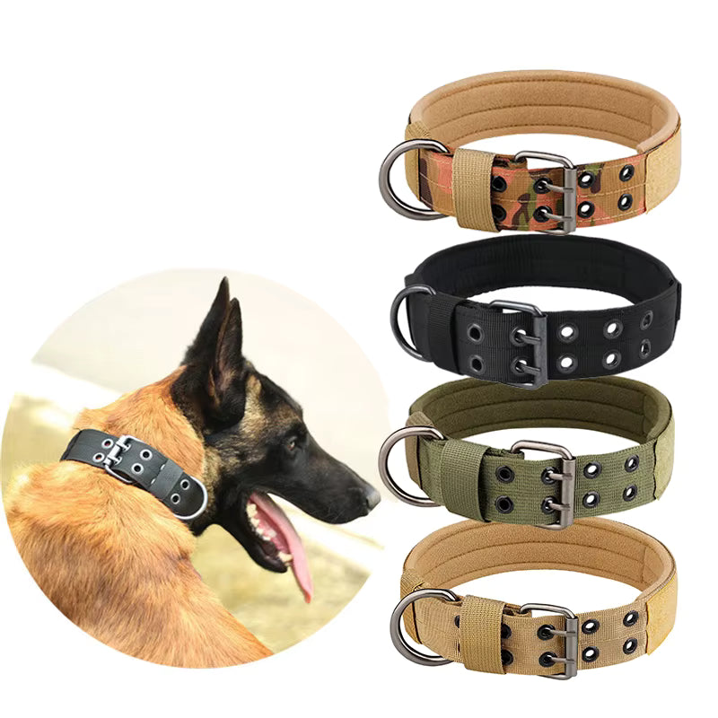 Adjustable Dog Training Collar - Durable Nylon Obedience Collar